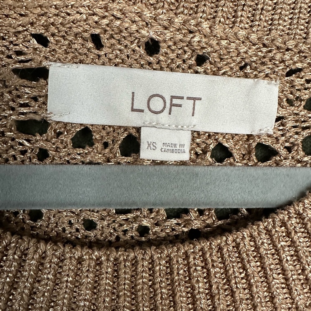 EUC LOFT Chunky Mesh Stitch Sweater - Picture 3 of 5